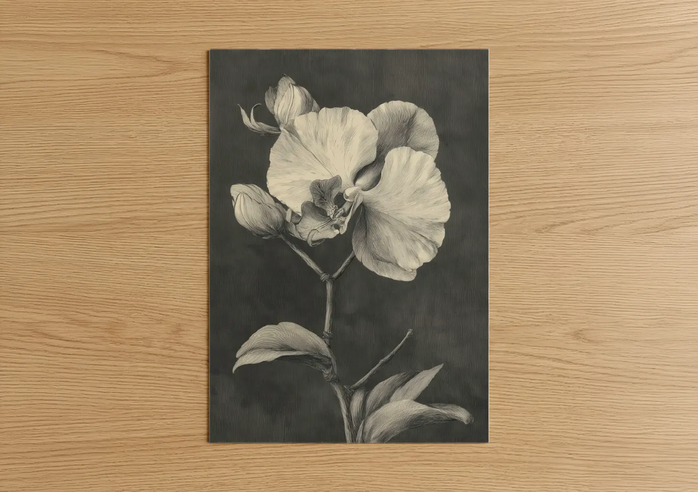 Ethereal Orchid Botanical Illustration Wall Art