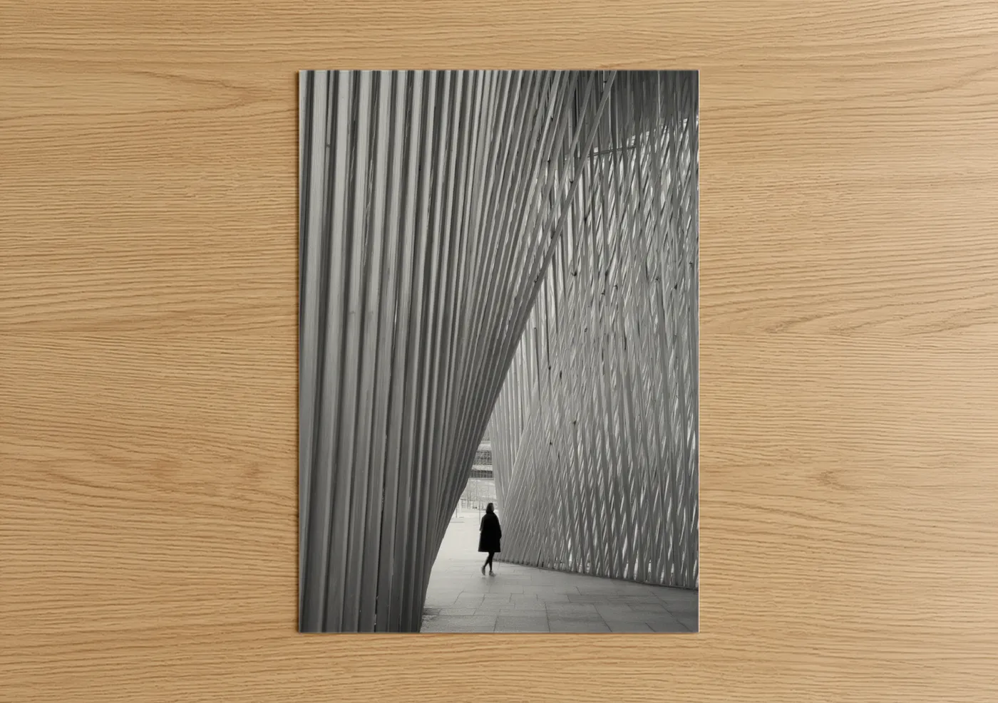 Geometric Corridor Modern Architecture Wall Art