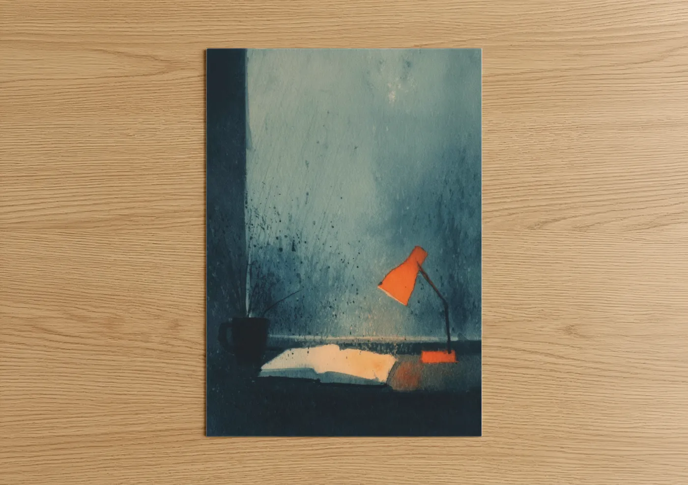 Solitary Reader Moody Illustration Wall Art