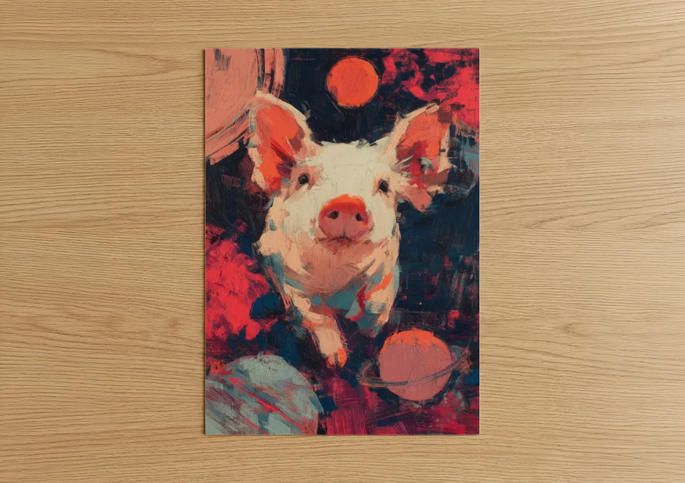 Cosmic Pig Contemporary Wall Art