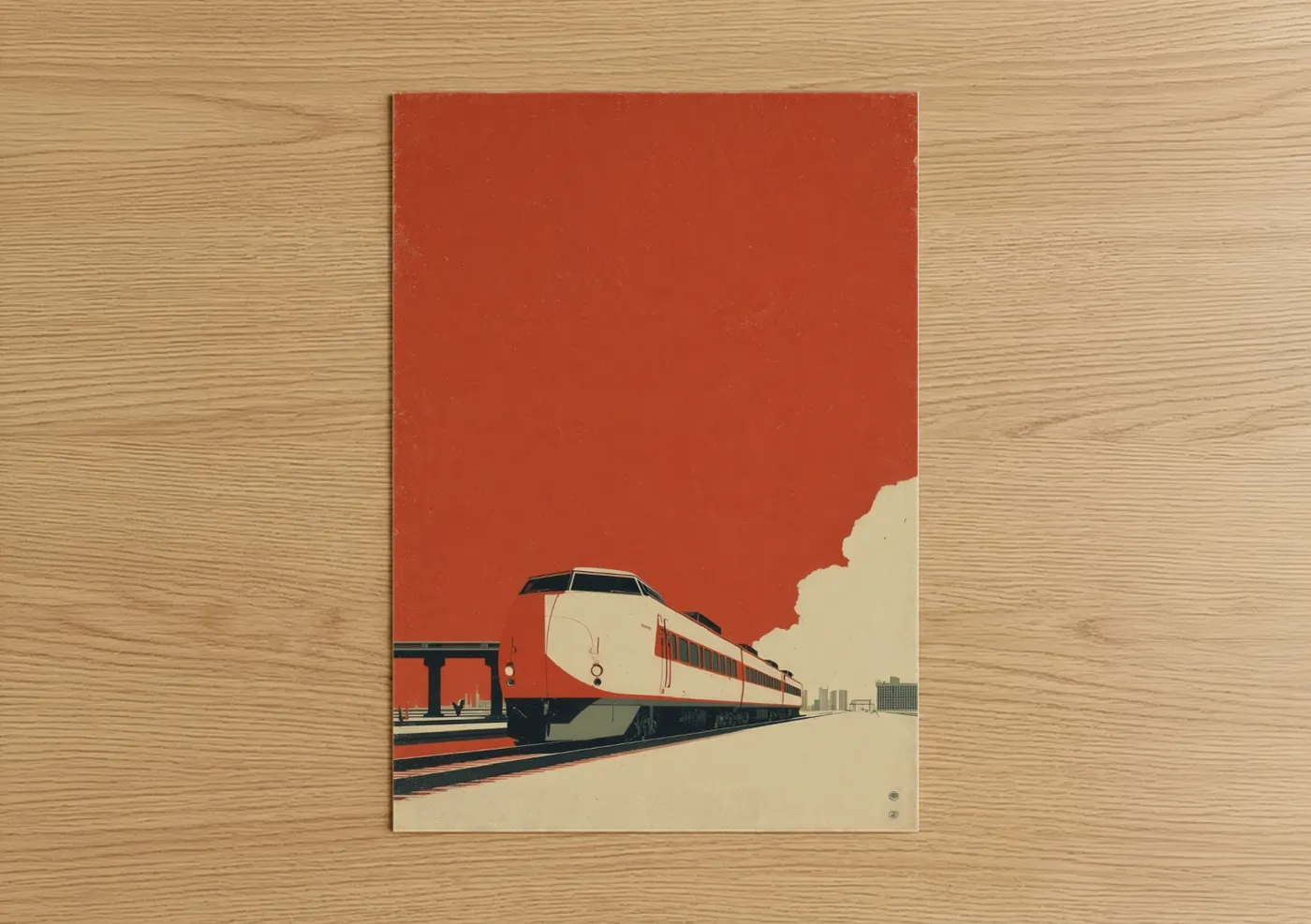 Vintage Express Train Art Deco Style Wall Art
