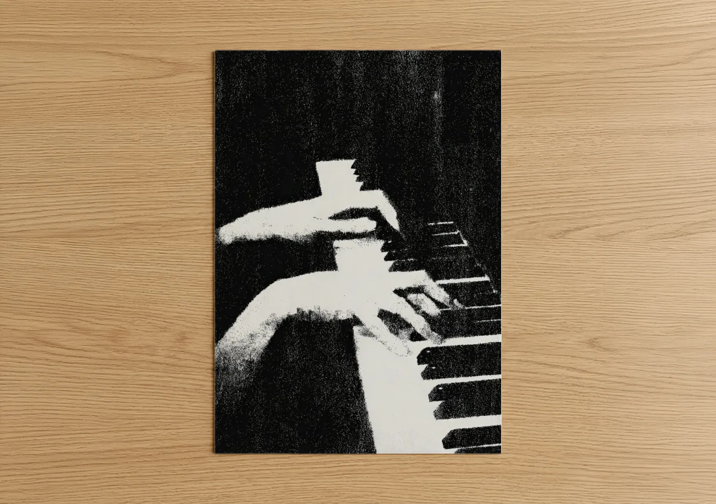 Jazz Pianist Hands Piano Keys Music Wall Art