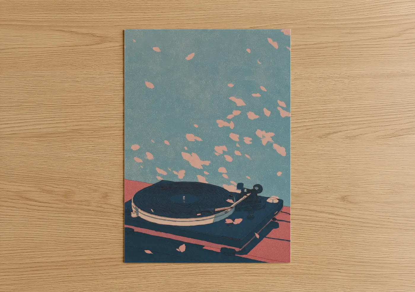 Retro Vinyl Records Turntable Wall Art