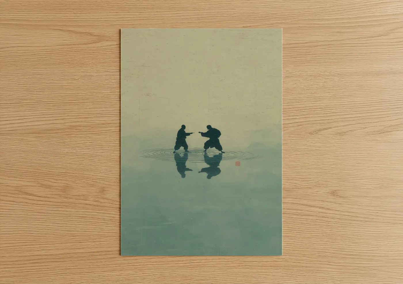 Misty Kung Fu Martial Arts Water Wall Art