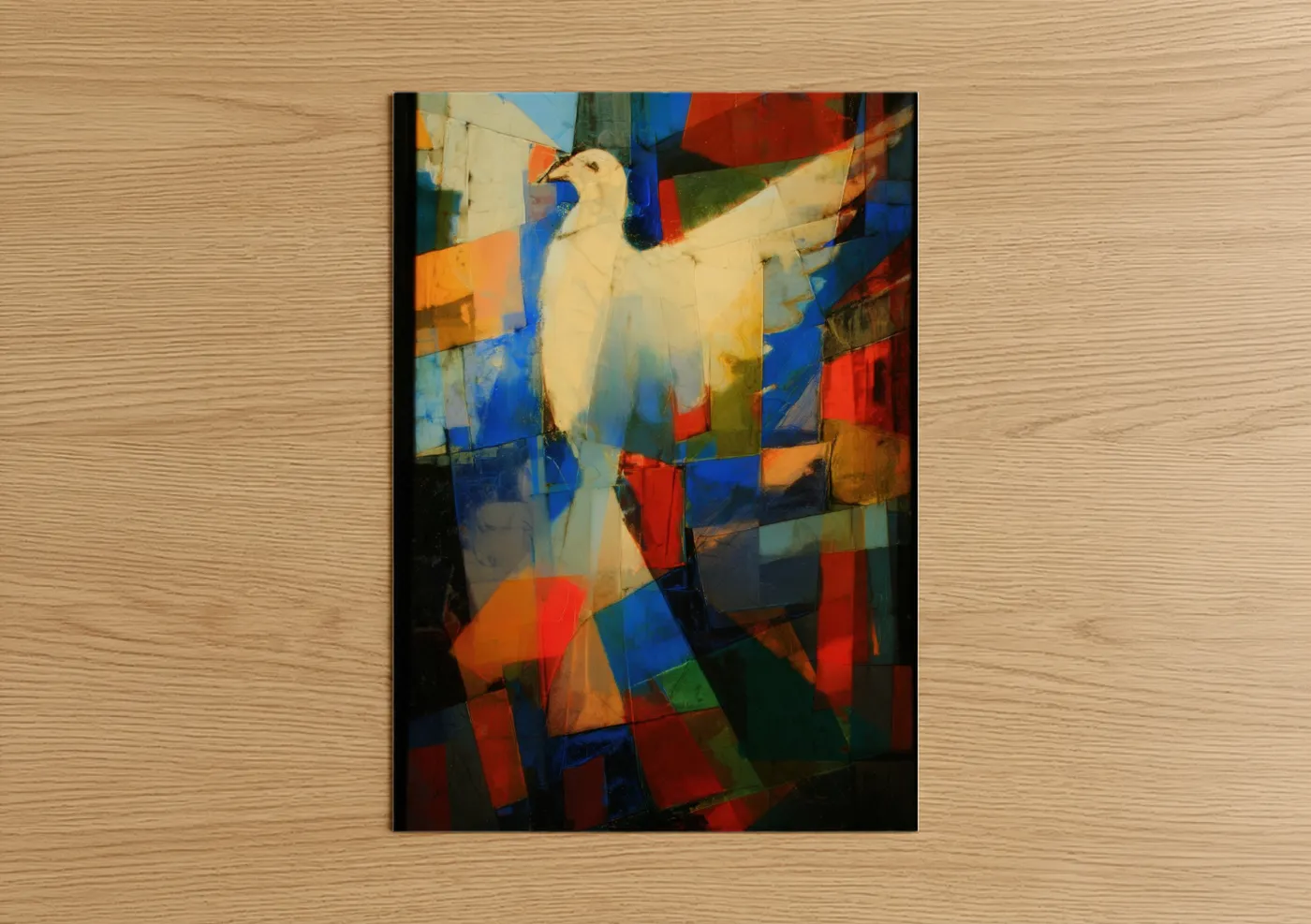 Abstract Geometric Dove Modern Wall Art