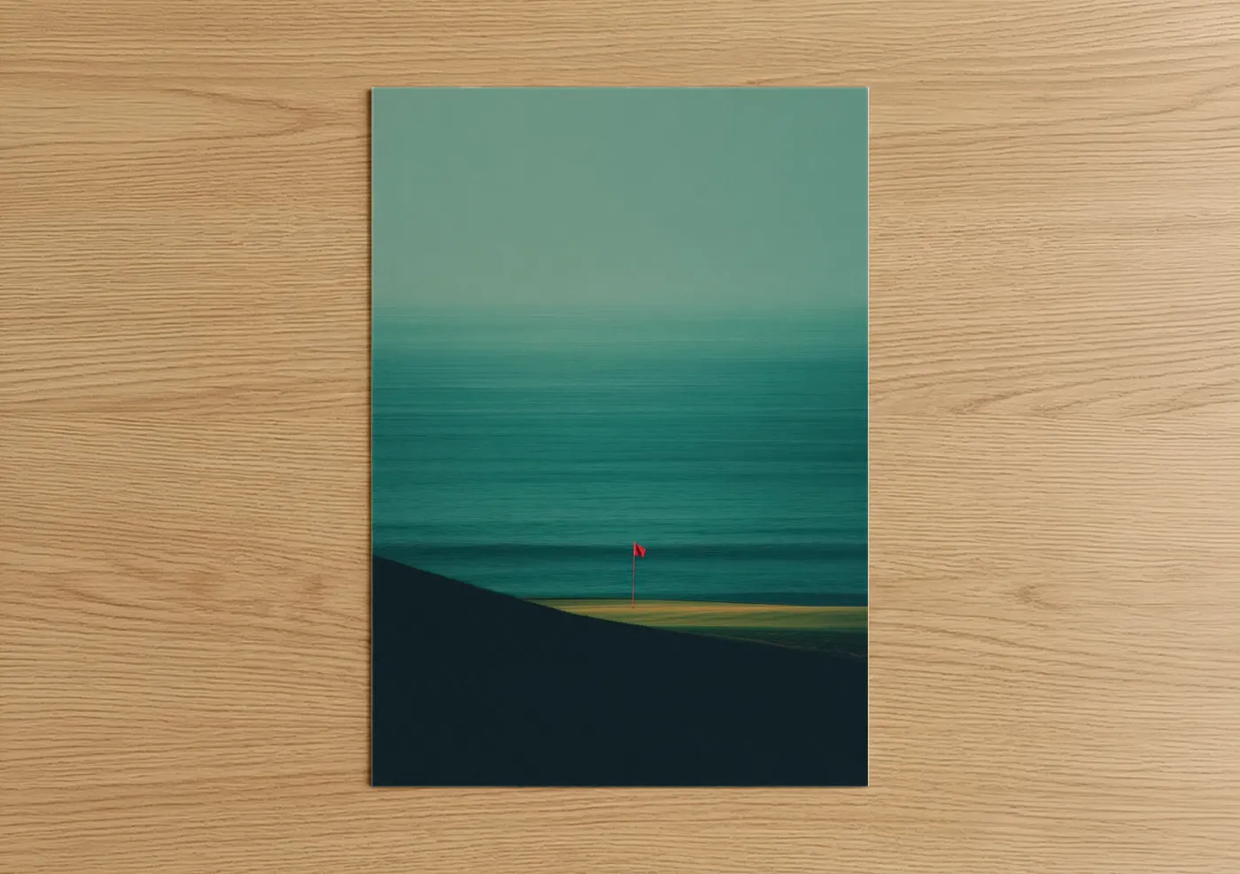 Coastal Golf Course Flag Minimalist Wall Art