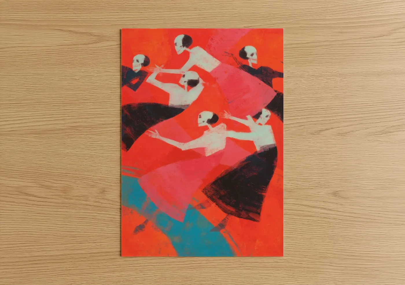 Skeletal Dancers Día de los Muertos Wall Art