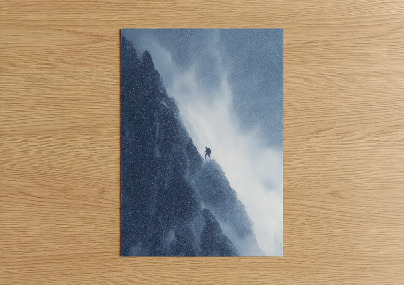 Ice Climber Snowy Mountain Winter Sport Wall Art