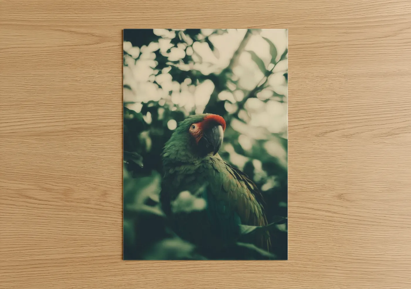 Crimson Parrot Portrait Wildlife Photography Wall Art