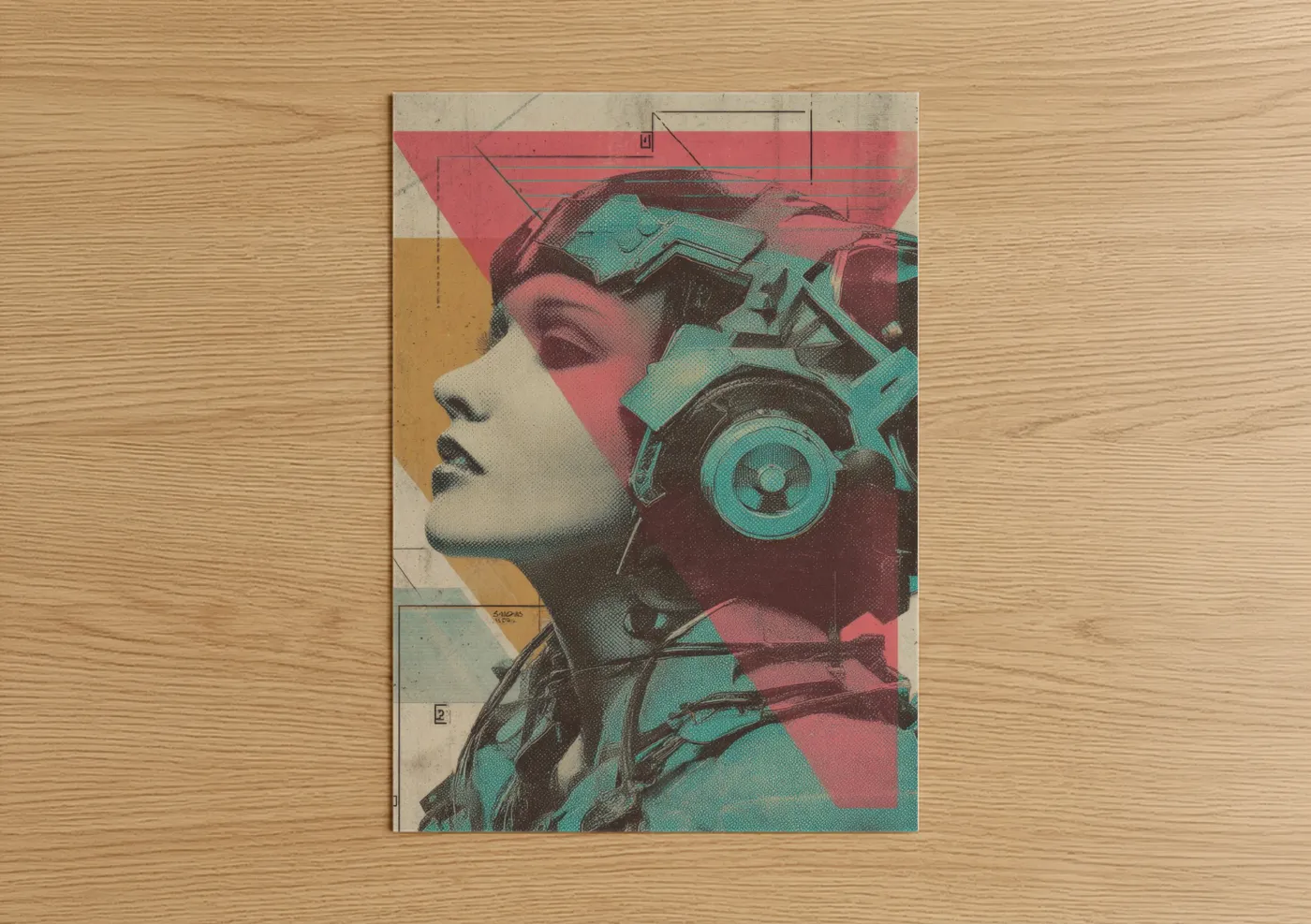 Retro Aviator Woman Vintage Japanese Wall Art