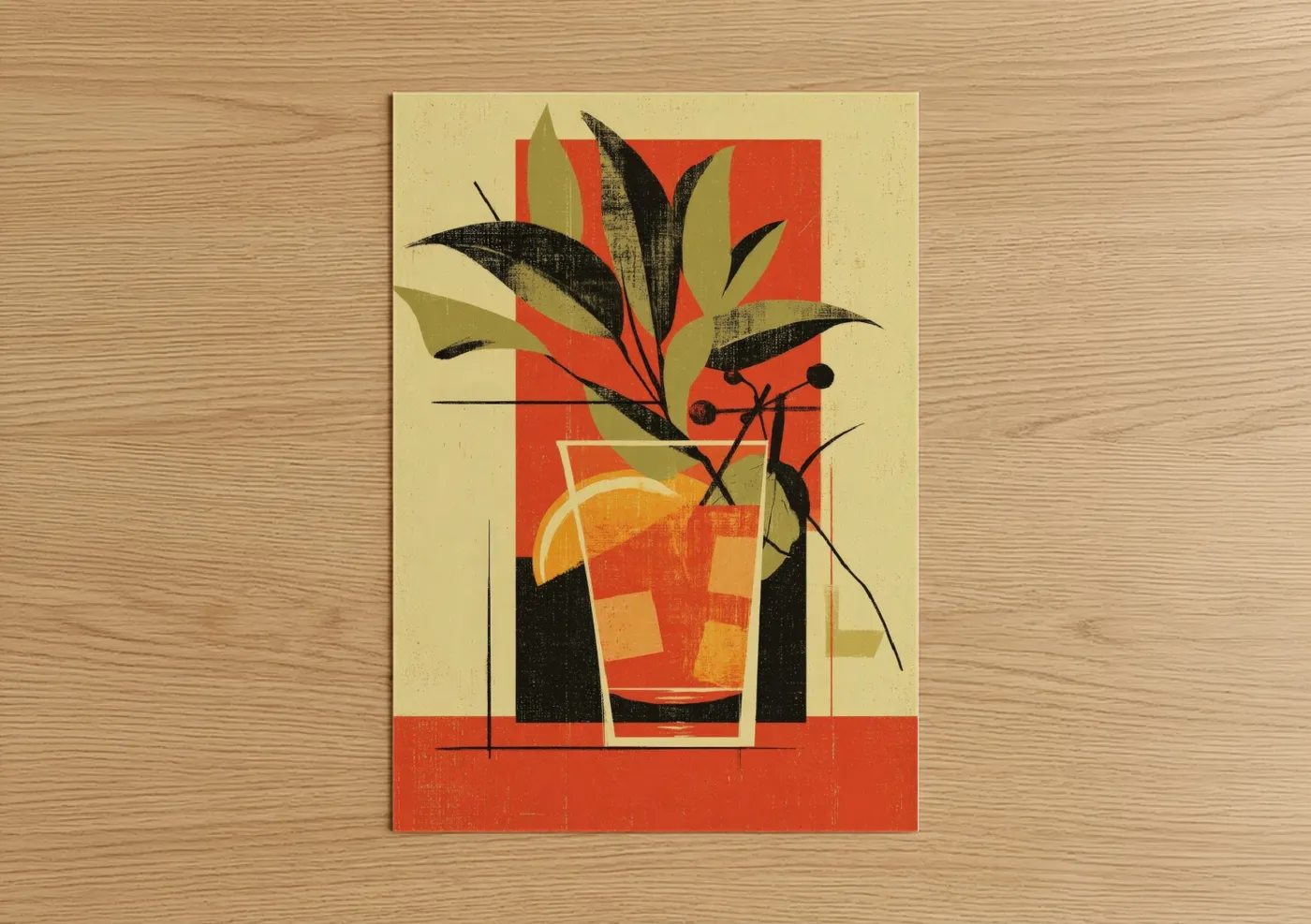 Retro Cocktail Mid Century Modern Wall Art