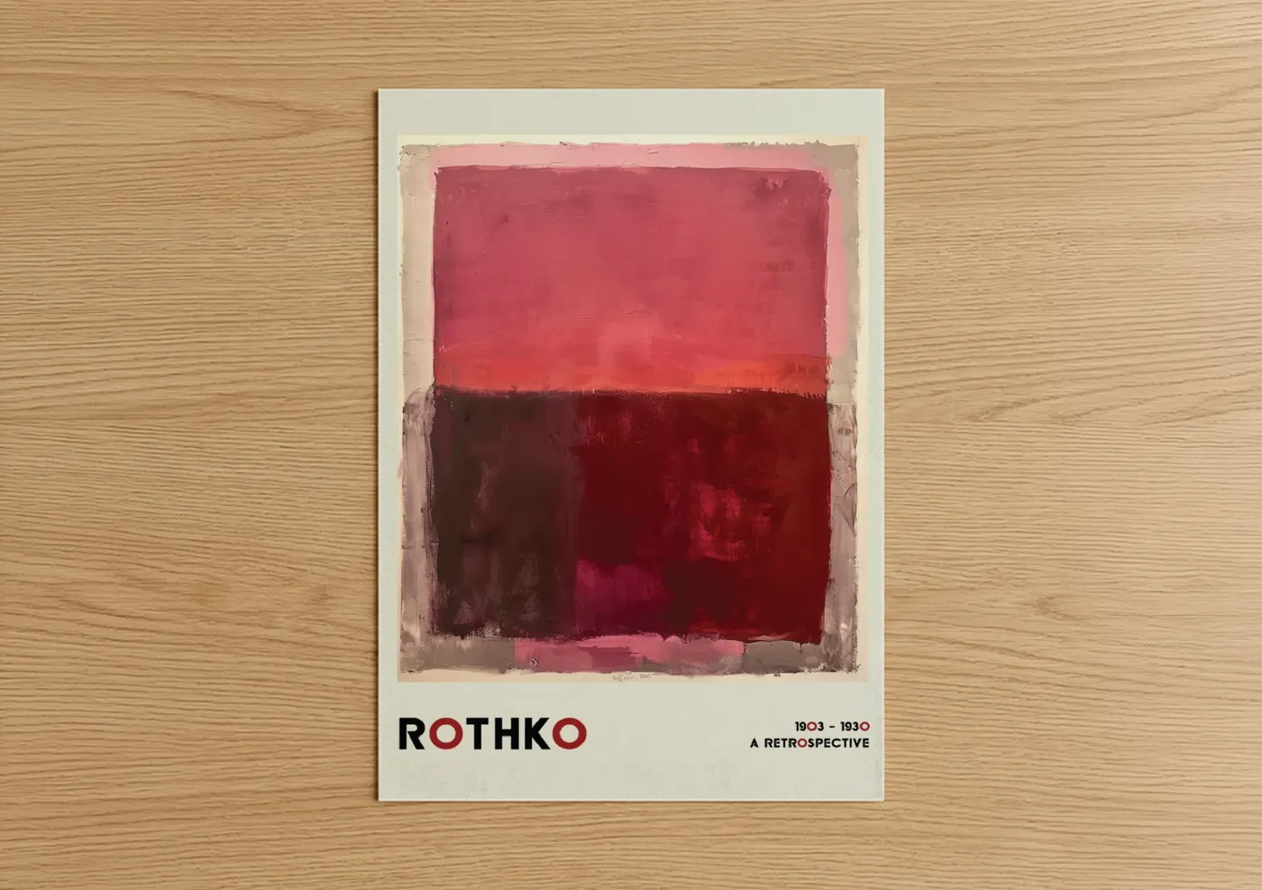 Crimson Rothko Abstract Art Print Wall Art