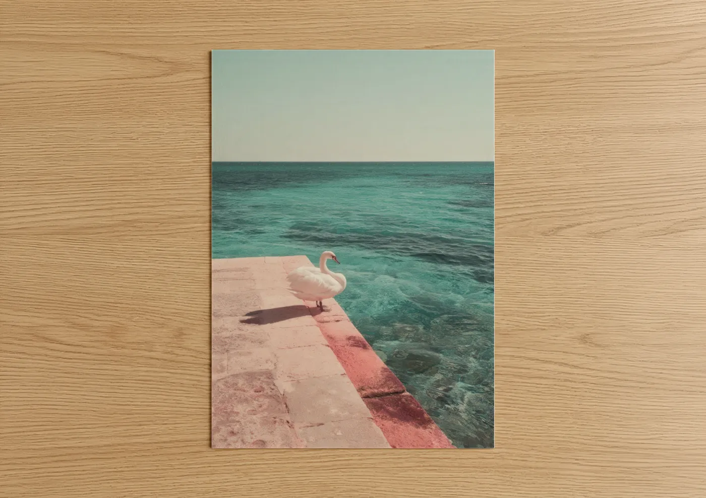 White Swan Beach Seascape Coastal Wall Art