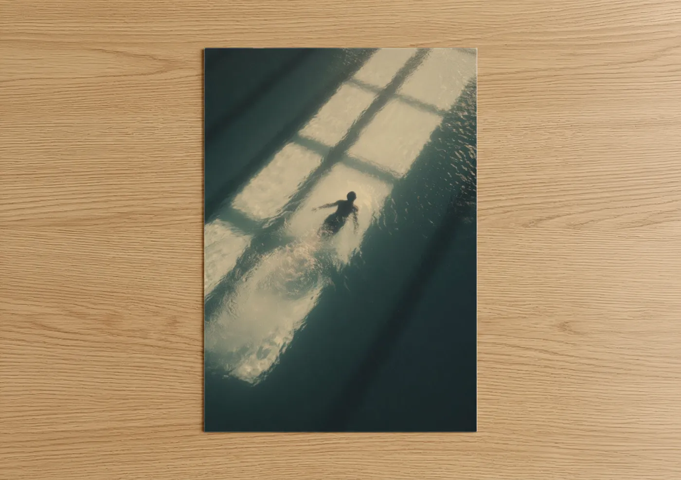 Sunlit Swimmer Aerial Water Sports Wall Art