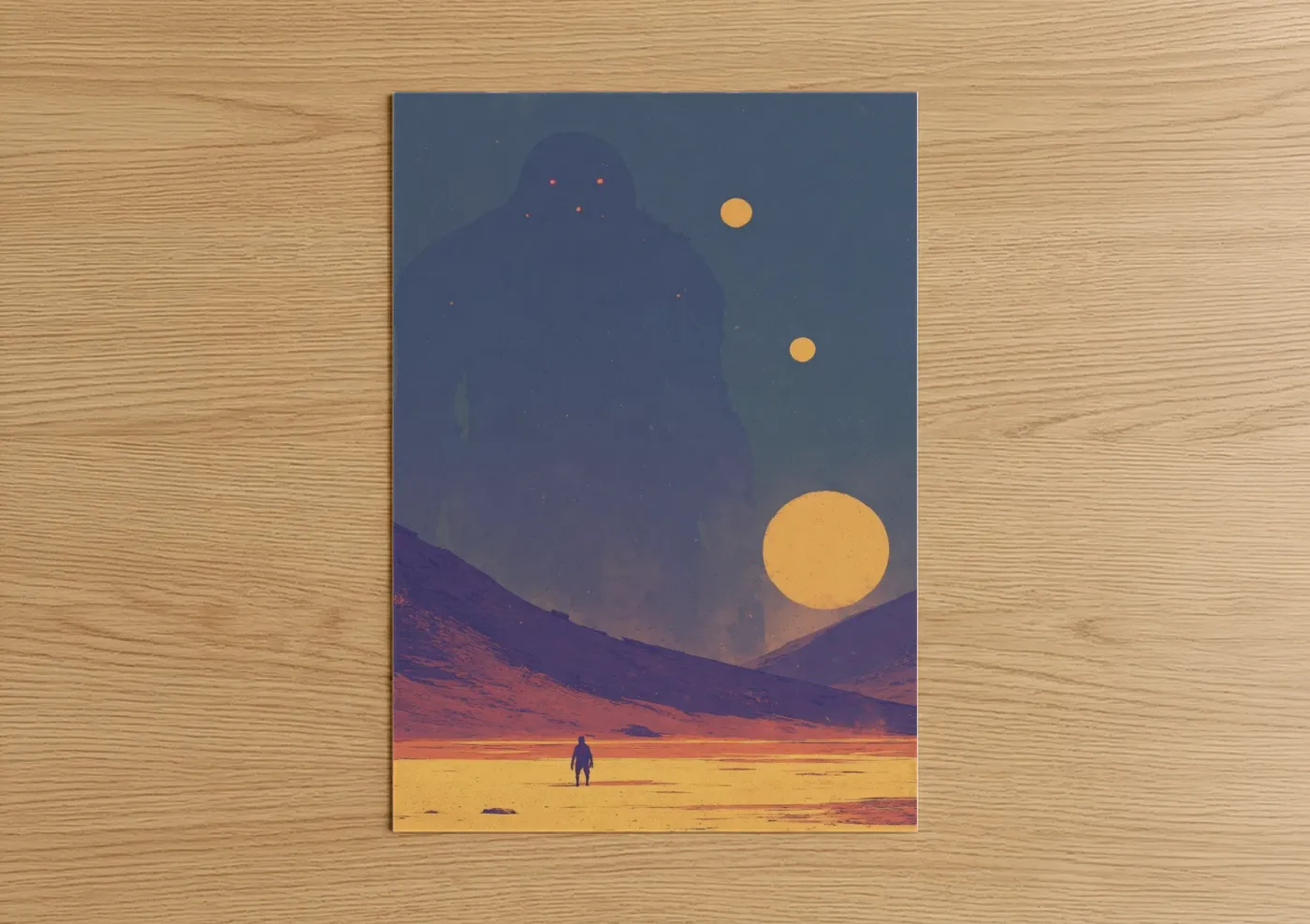 Alien Landscape with Giant Moons Wall Art