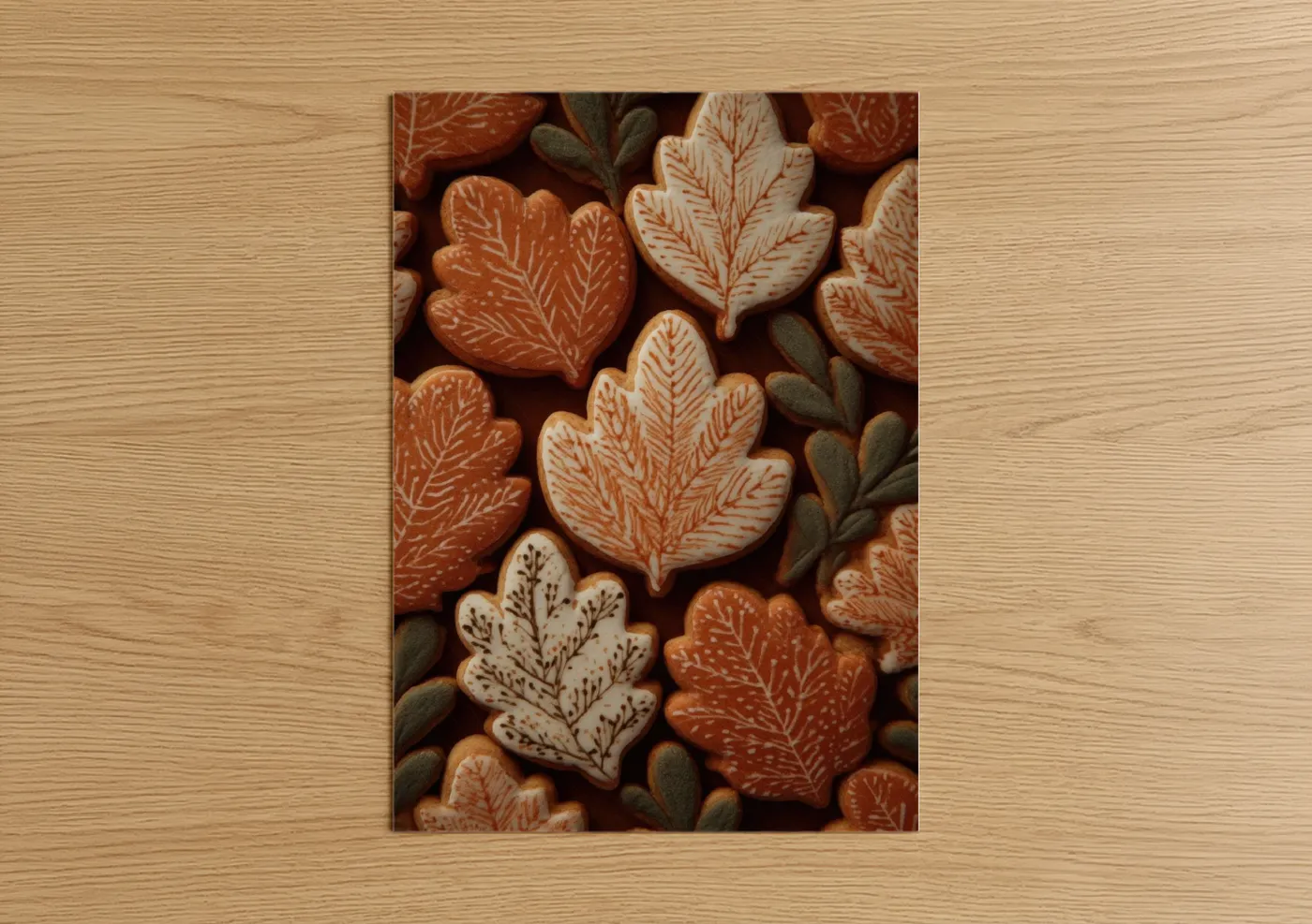 Autumn Leaf Cookies Baking Wall Art
