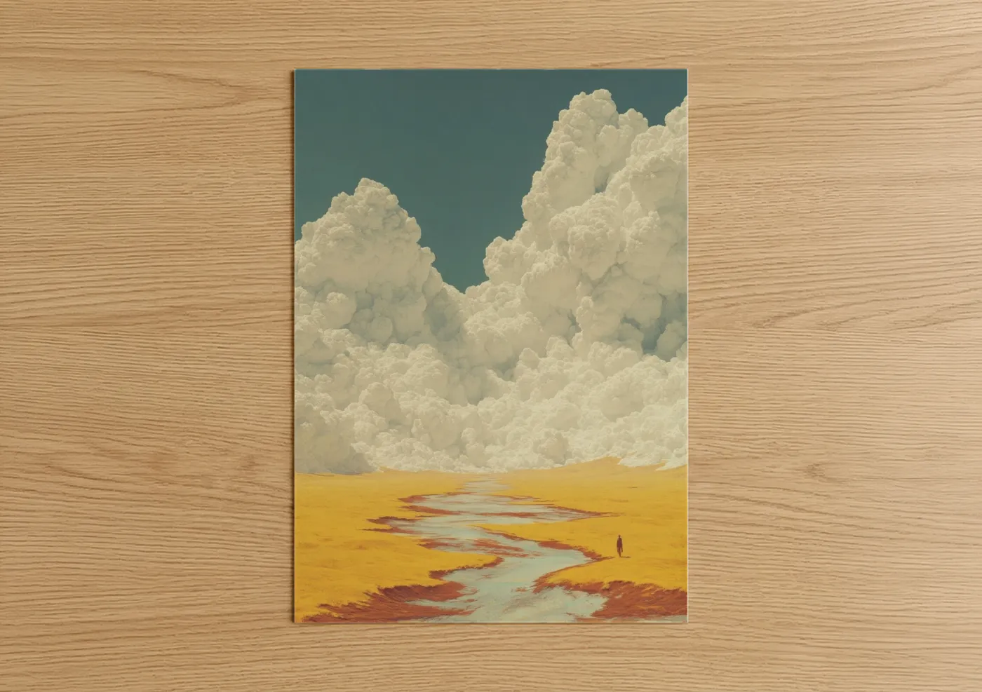 Popcorn Desert Surreal Sky Wall Art