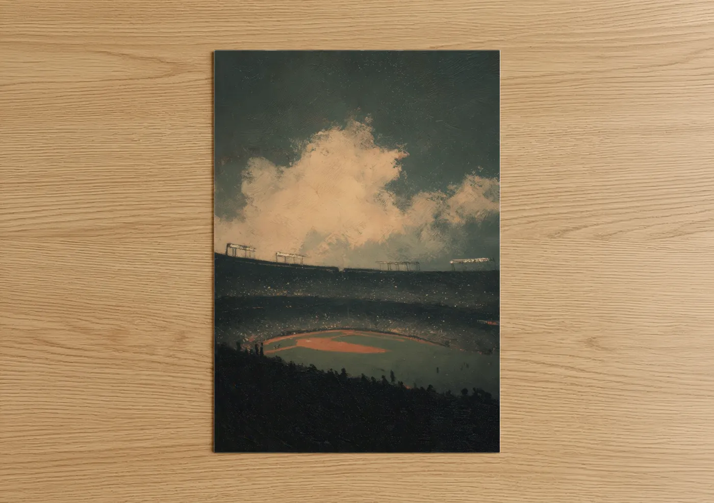 Dramatic Football Stadium Sunset Wall Art