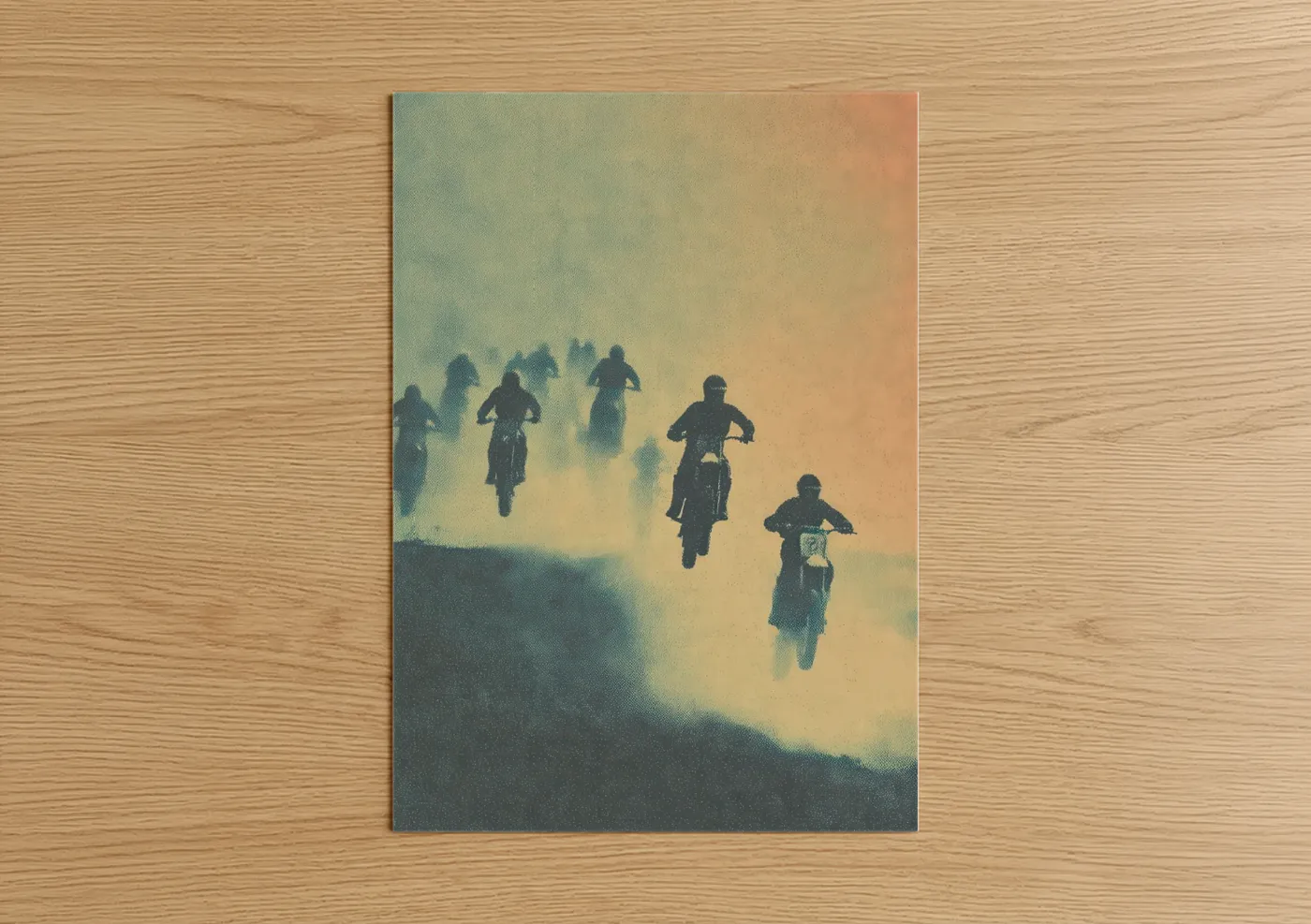 Desert Dust Motocross Racing Action Wall Art