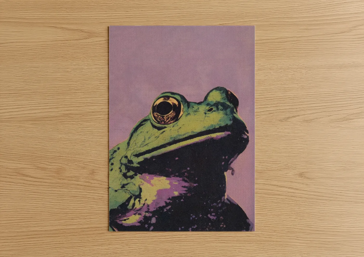 Pop Art Frog Purple Bold Portrait Wall Art