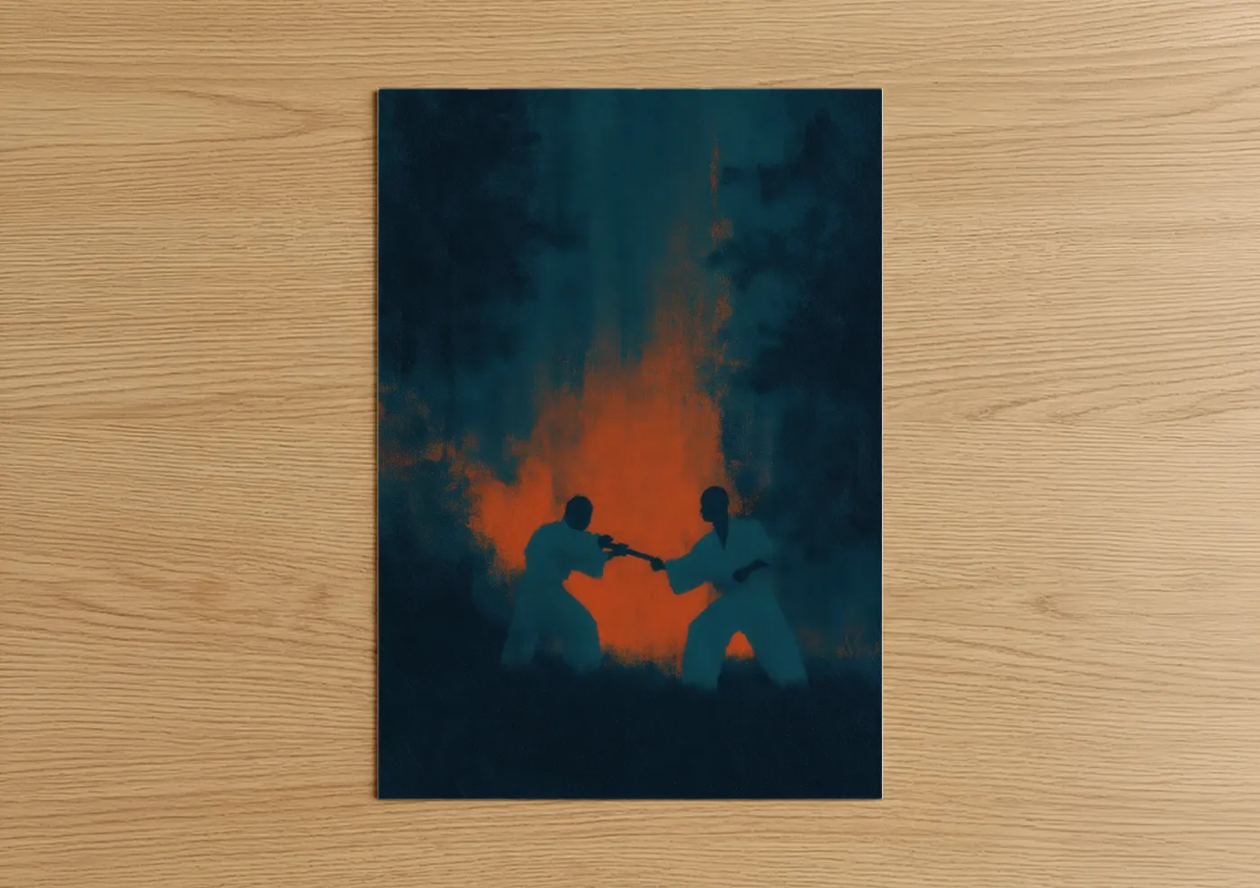 Fiery Capoeira Martial Arts Dance Wall Art