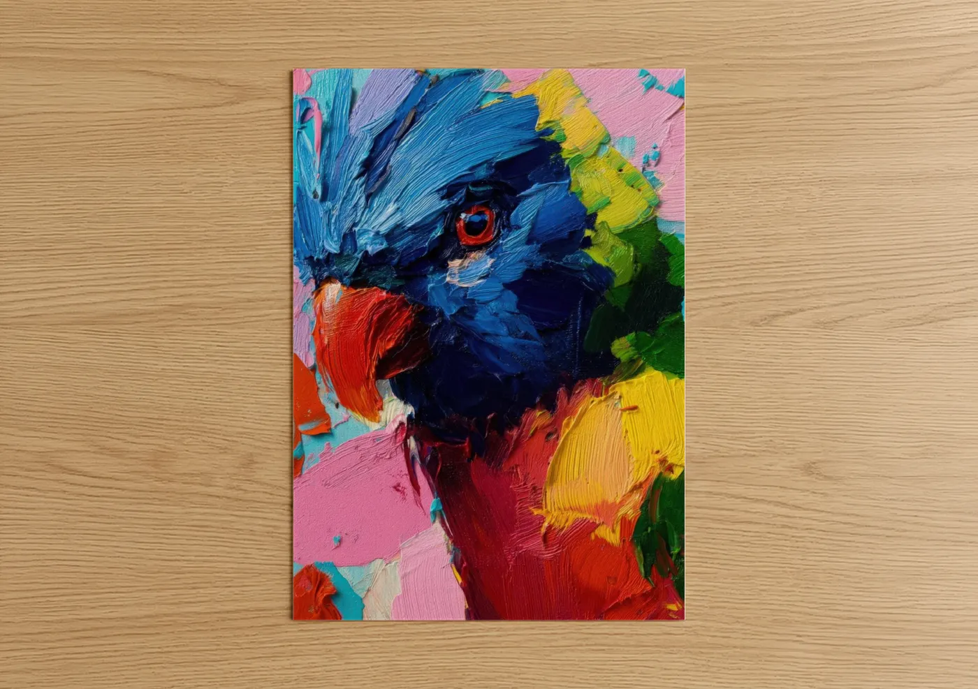 Vibrant Rainbow Lorikeet Expressionist Wall Art