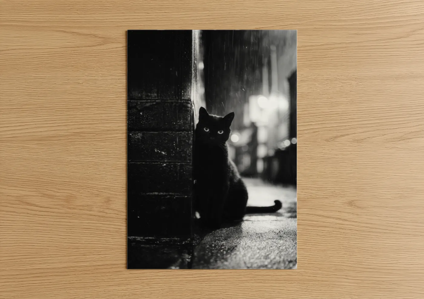 Black Panther Alley Night Photography Wall Art