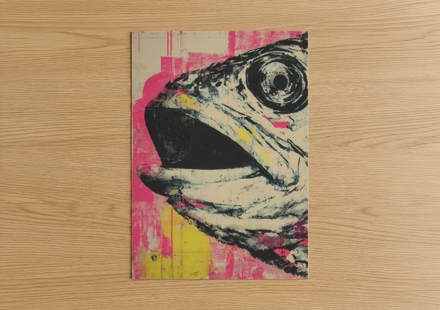 Pink Snook Pop Art Modern Fish Wall Art