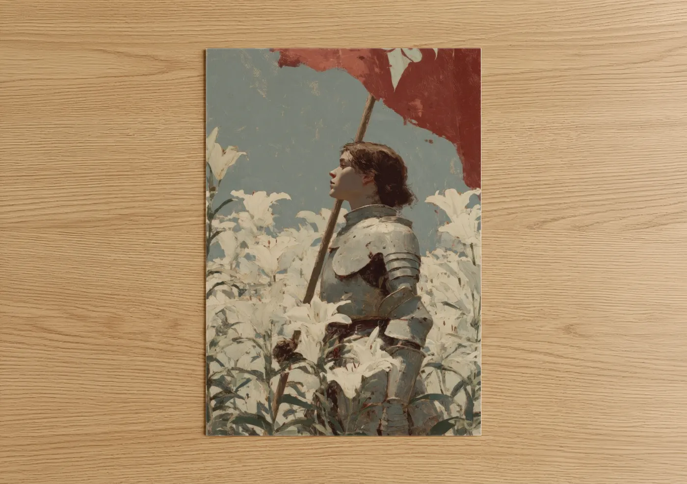 Joan of Arc Armored Crusader Fine Wall Art