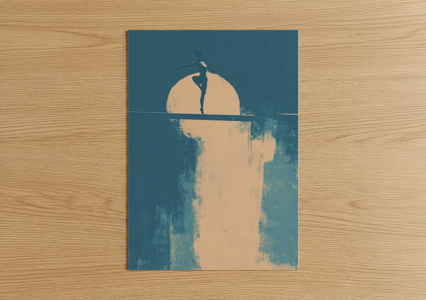 Gymnast Balance Beam Silhouette Wall Art