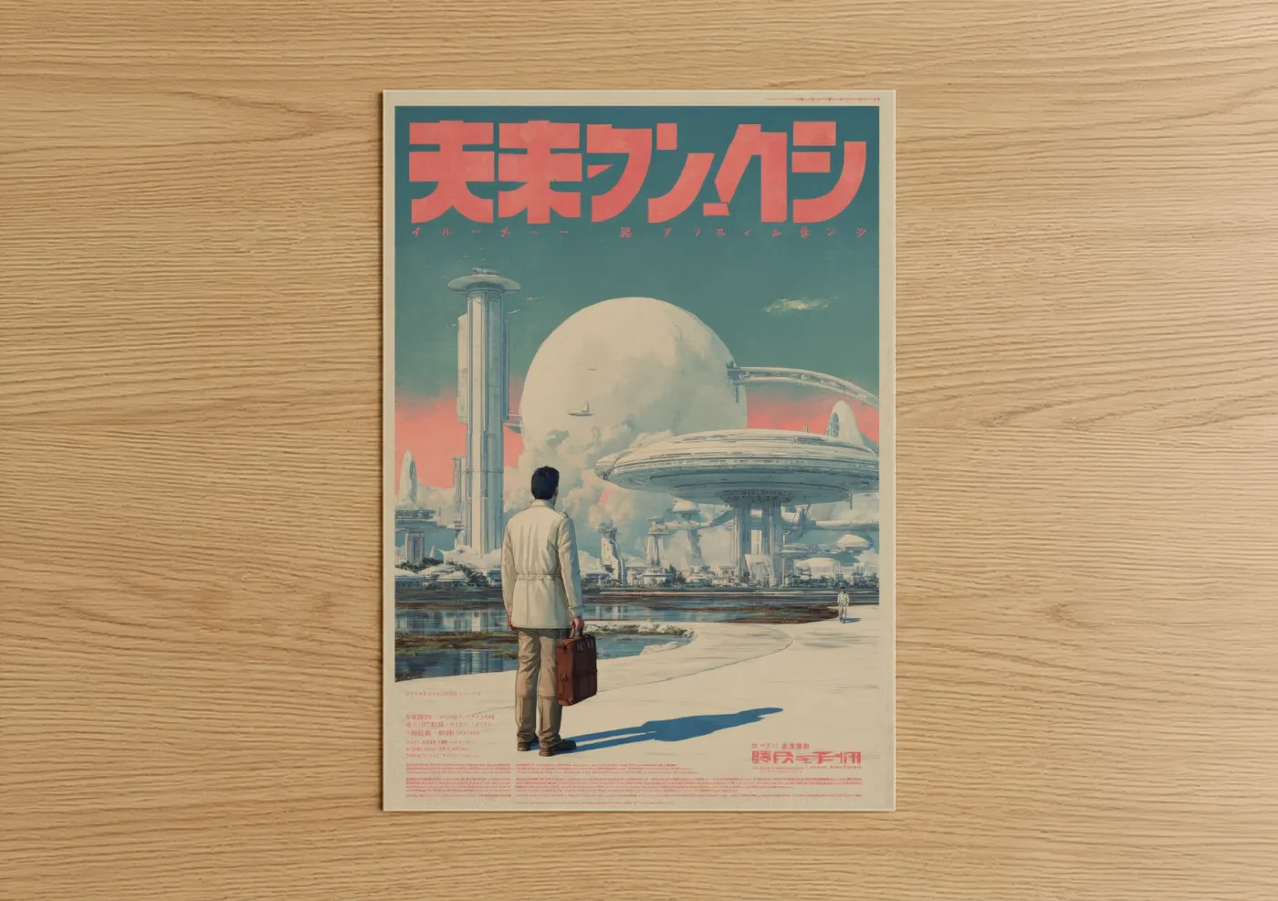 Retro Futuristic Space Explorer Wall Art