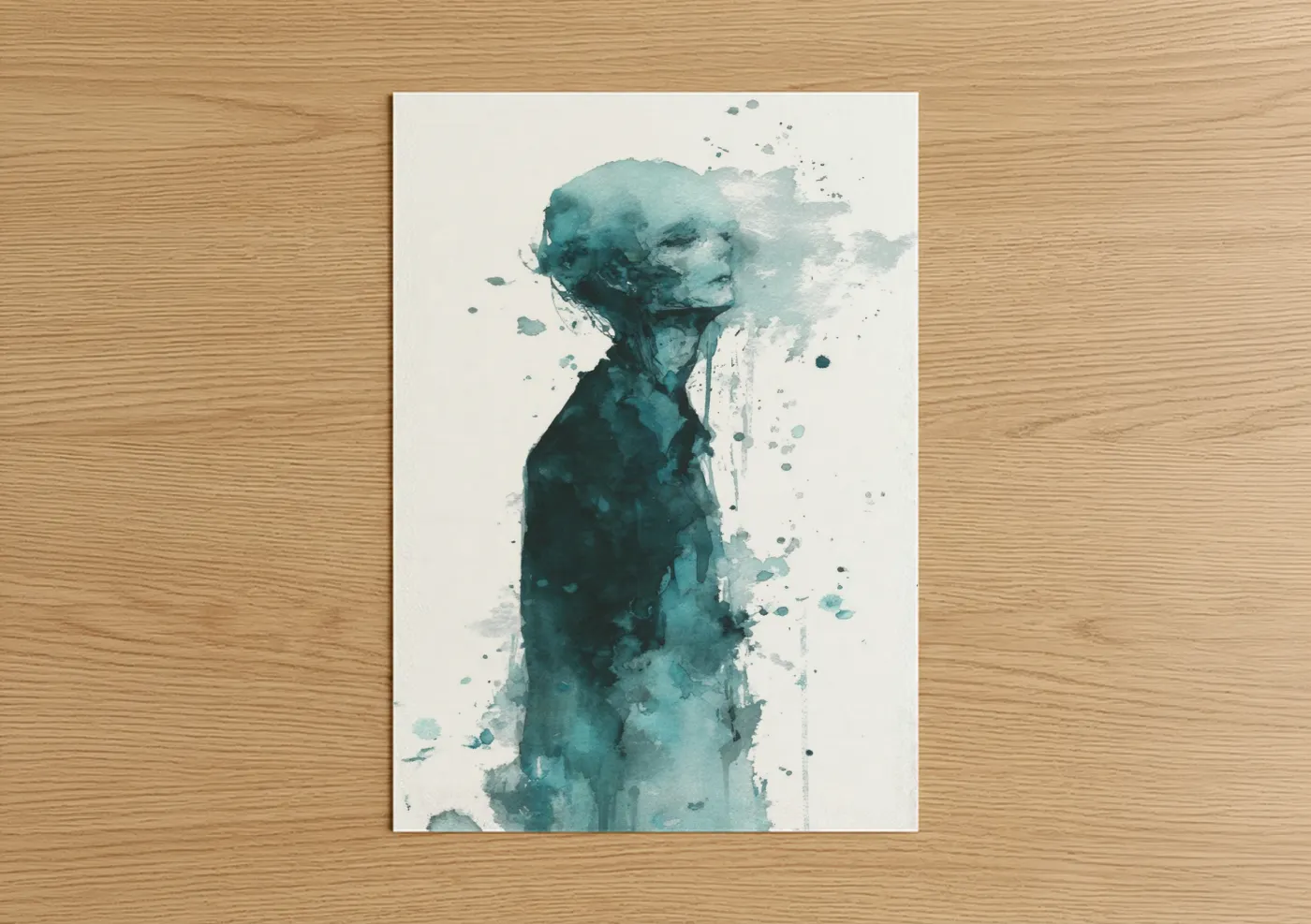 Ethereal Zombie Watercolor Wall Art