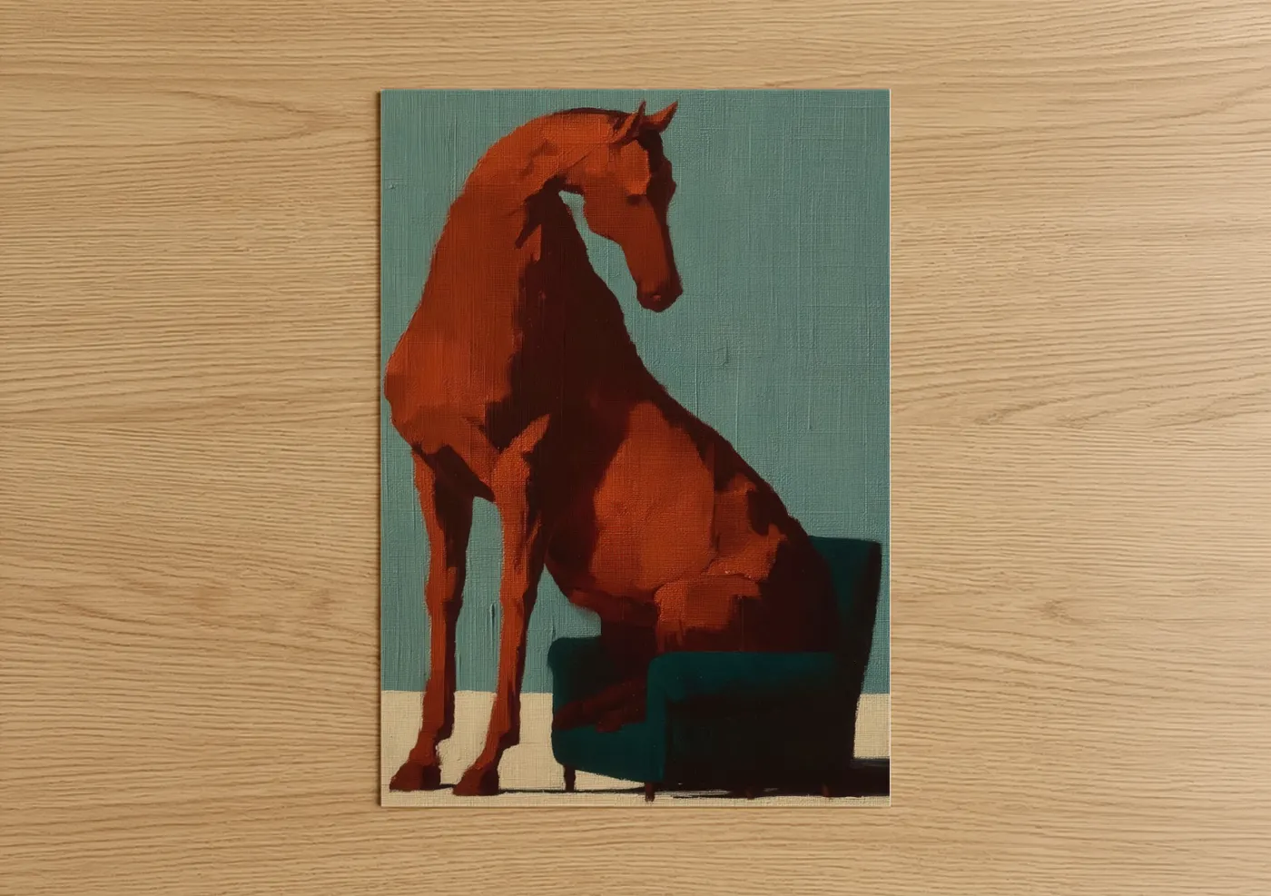 Red Thoroughbred Horse Modern Art Wall Art