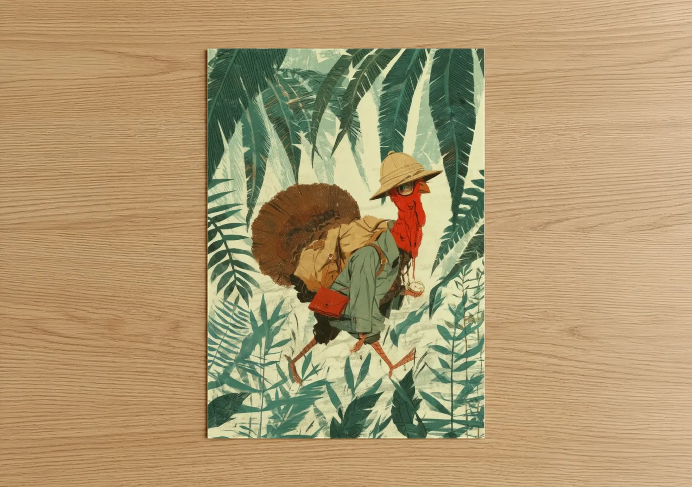 Explorer Turkey Vintage Jungle Adventure Wall Art