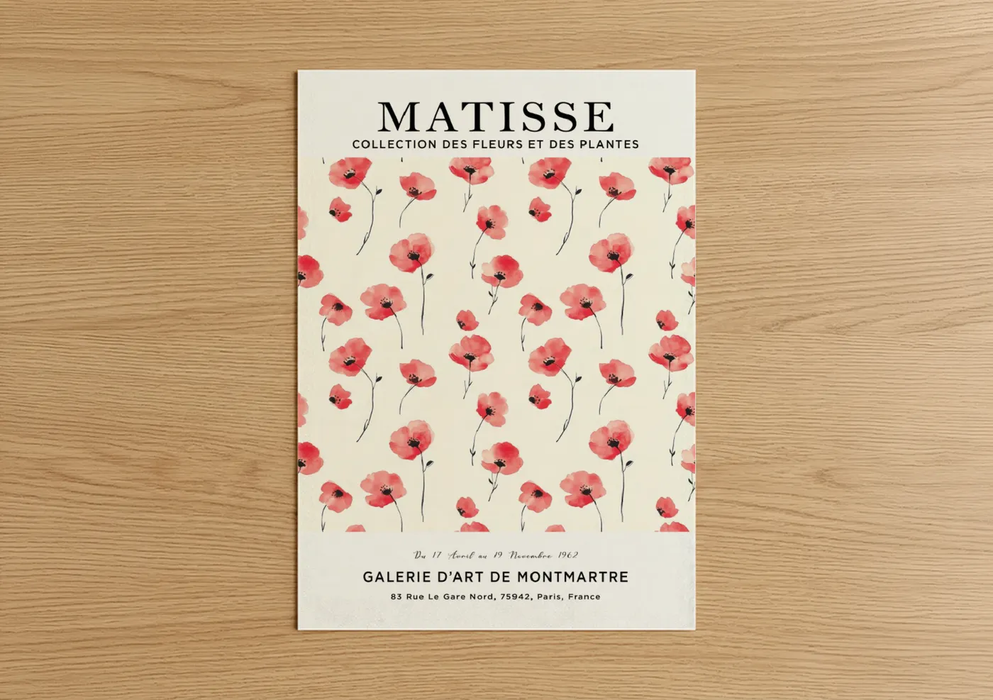 Matisse Poppies Abstract Floral Wall Art