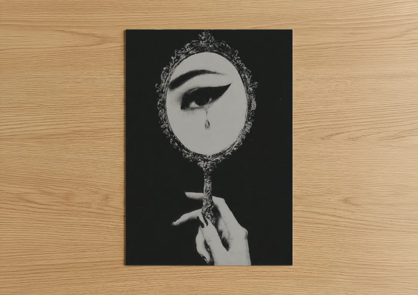 Dramatic Winged Eyeliner Makeup Wall Art