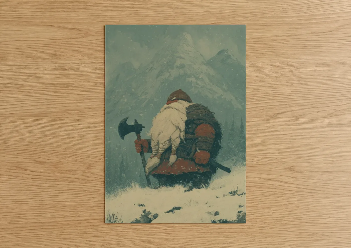 Mountain Dwarf Alpine Adventure Winter Wall Art