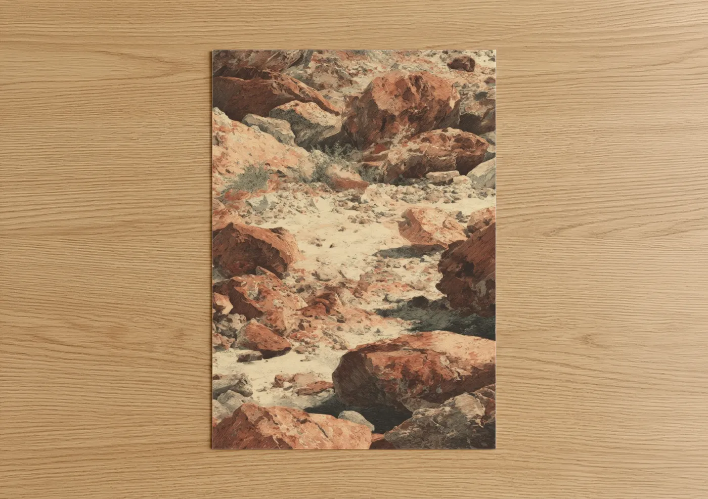 Desert Rocks and Dunes Landscape Wall Art