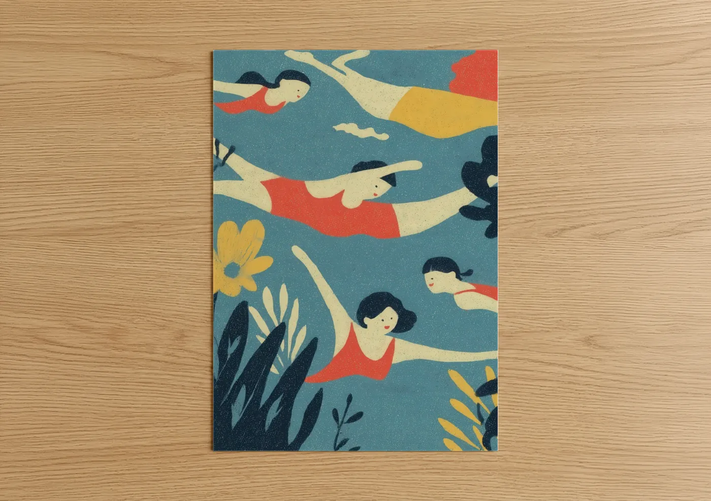 Synchronized Swimming Water Ballet Wall Art