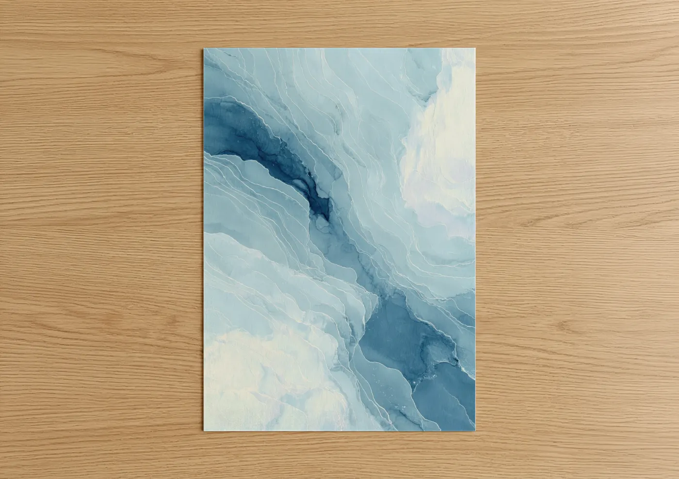 Abstract Glacier Ice Skating Winter Wall Art