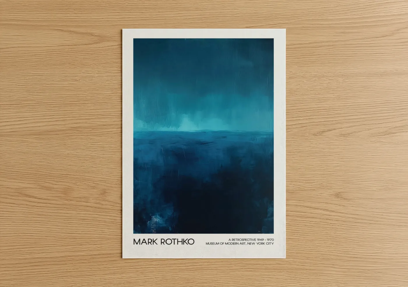 Abstract Ocean Horizon Twilight Painting Wall Art