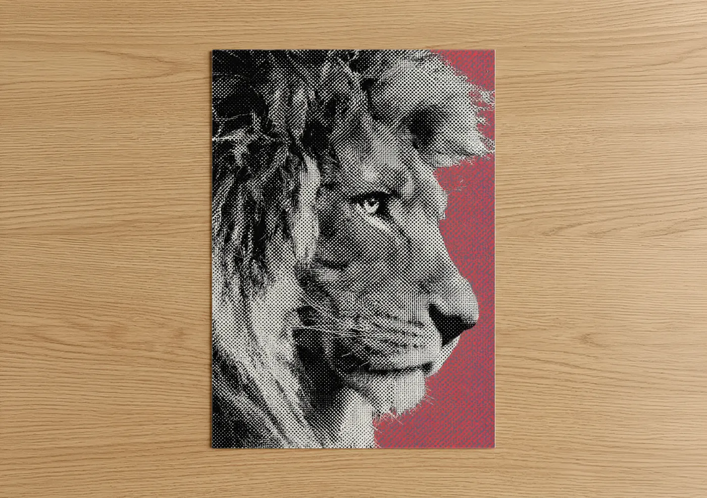 Bold Lion Profile Pop Art Portrait Wall Art