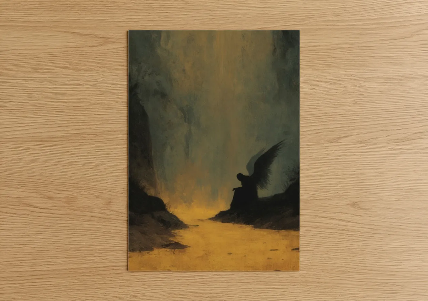 Dark Angel Desert Landscape Moody Wall Art