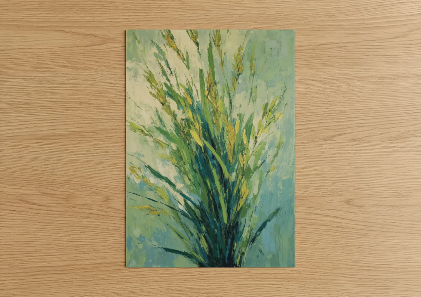 Golden Herb Burst Impressionist Art Wall Art