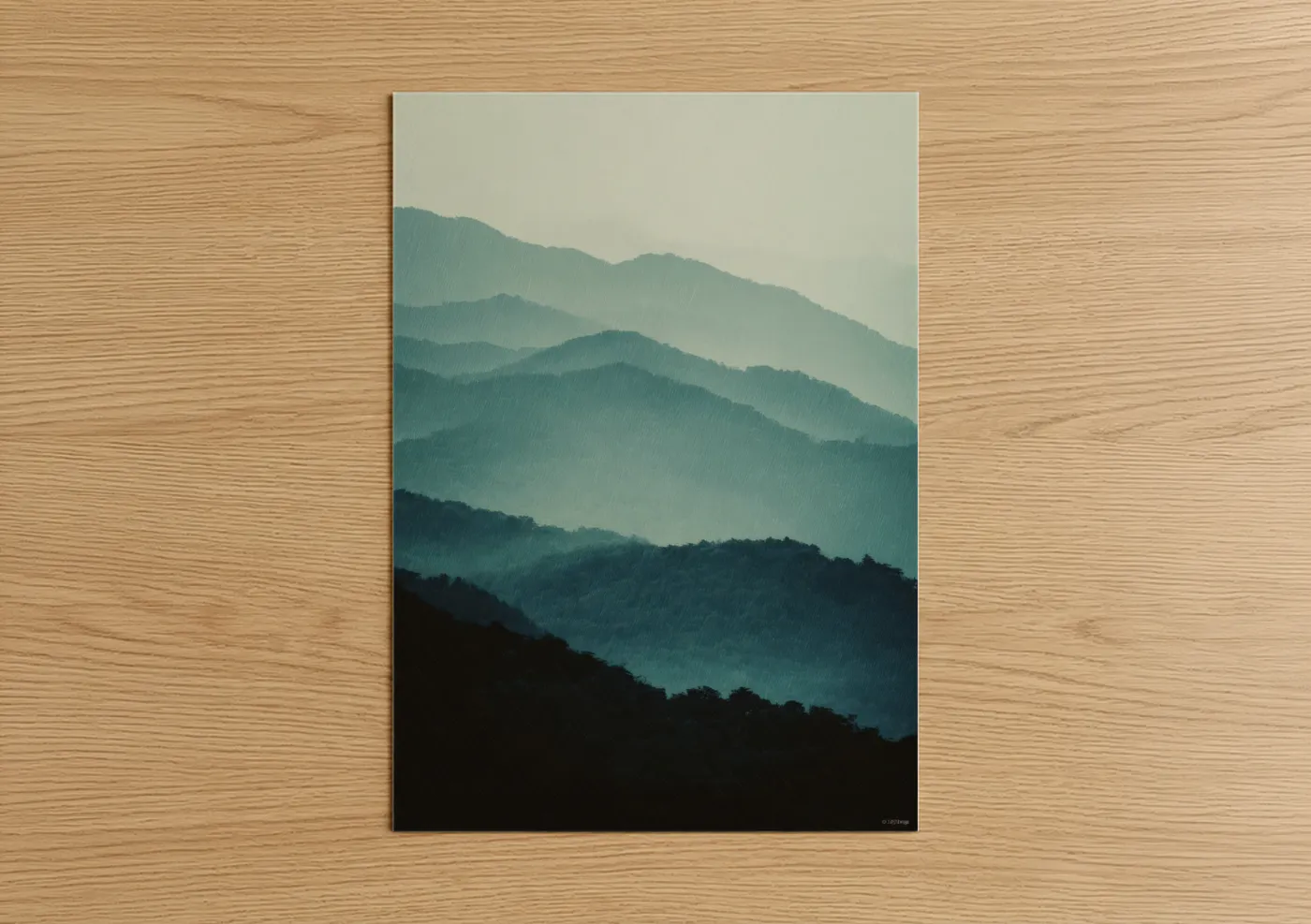 Blue Ridge Mountains Misty Landscape Wall Art