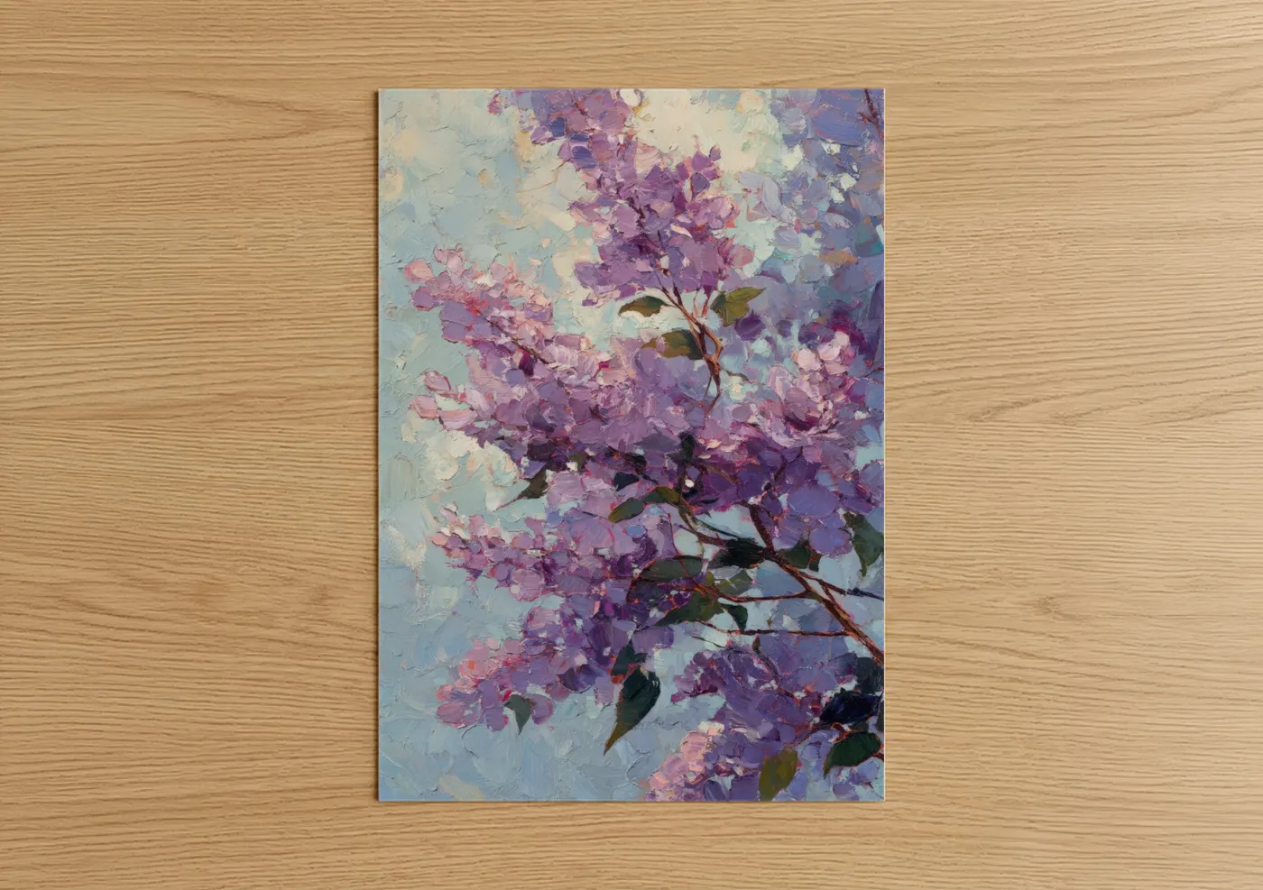 Purple Lilac Flowers Oil Painting Wall Art