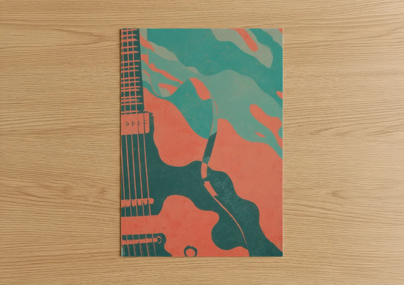 Electric Guitar Retro Music Wall Art