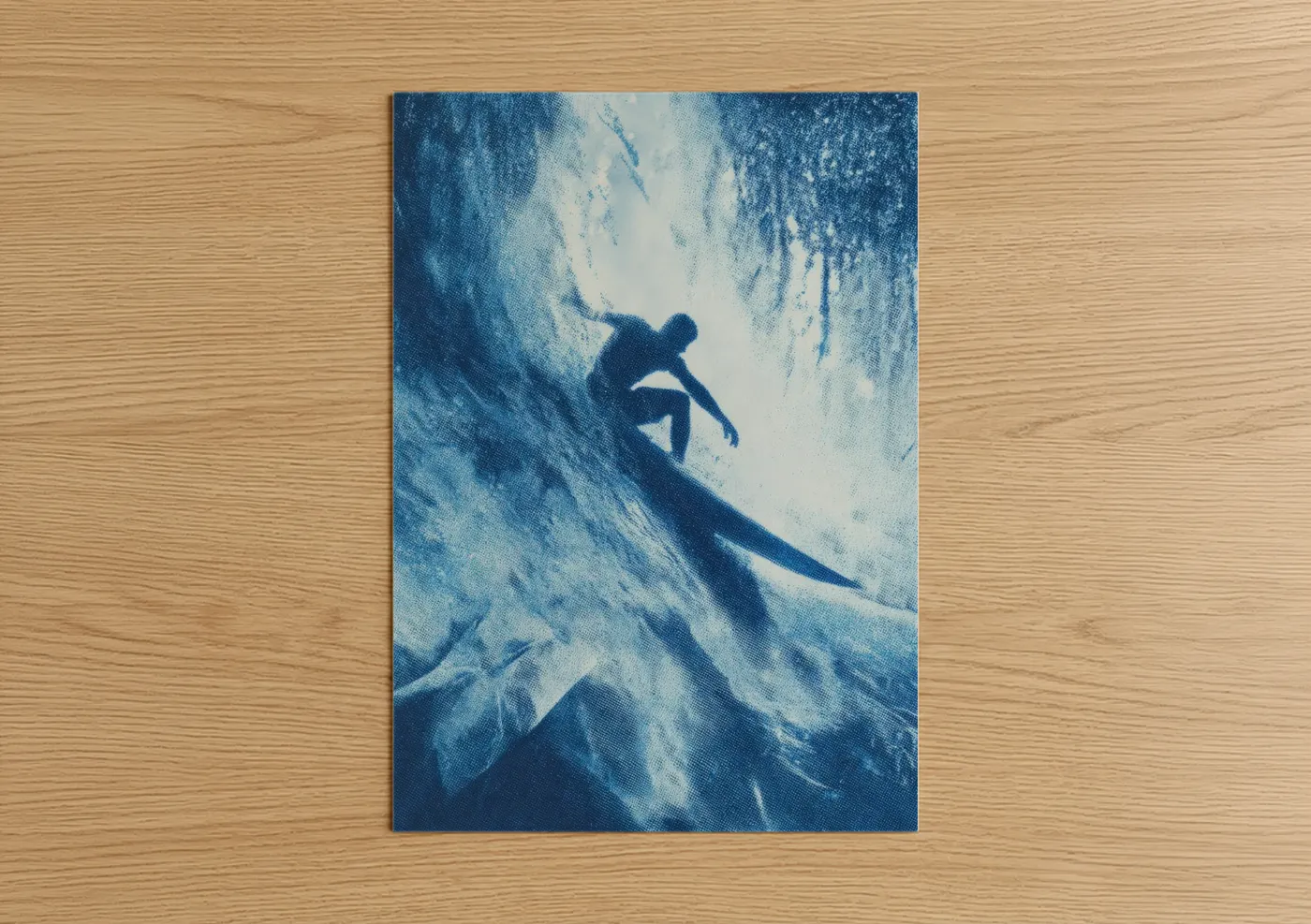 Surfer riding wave ocean water sports Wall Art
