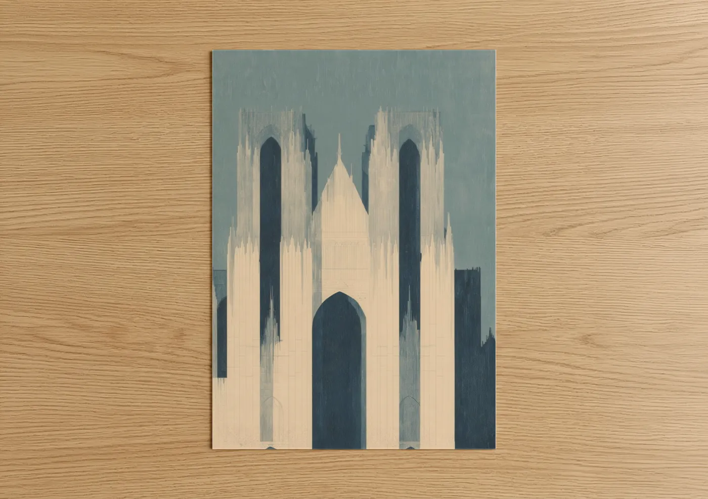 Amiens Cathedral Modern Architectural Wall Art