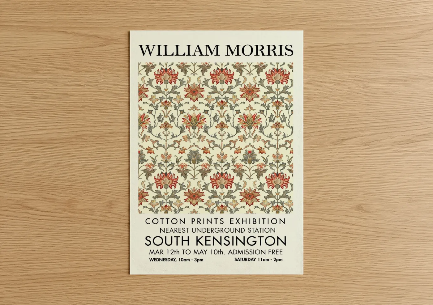 Ornate Floral Damask Pattern Wall Art